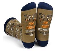 Lavley Je préfère les chaussettes cadeau amusant pour les hommes et les femmes, Nées pour la pêche, taille unique