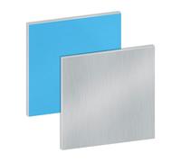 LAVMHAB Lot de 2 plaques en aluminium de 1,5 mm d'épaisseur - 200 mm x 200 mm - Plaque en aluminium avec film de protection - Pour bricolage