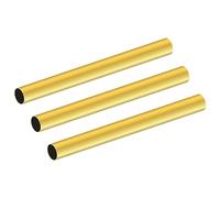 LAVMHAB Lot de 3 tubes ronds en laiton - 9 mm de diamètre extérieur x 0,2 mm d'épaisseur x 200 mm de long - Tubes ronds en laiton sans couture pour loisirs créatifs