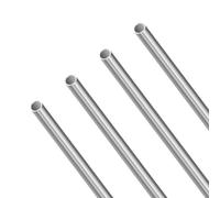 LAVMHAB Lot de 4 tubes en acier inoxydable 304 de 300 mm de long, 9 mm de diamètre extérieur x 0,4 mm d'épaisseur, tubes en acier inoxydable sans couture pour loisirs créatifs