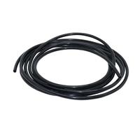 LAVMHAB Tuyau en silicone flexible, diamètre intérieur x diamètre extérieur : 8 mm, diamètre extérieur : 12 mm, longueur : 3 m, tuyau à air, tuyau d'eau pour transfert de pompe (noir)