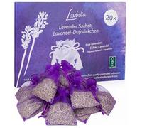 LAVODIA Sachets Parfumés Lavande - 20 Sachets de 6 g pour Armoire, Linge et Placard - Désodorisant Lavande Séchée pour Maison et Voiture - Parfum pour Une Fraîcheur Apaisante et Longue Durée