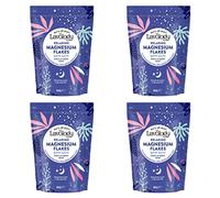 Lavology Flocons de magnésium - Tous les ingrédients naturels - Sels de bain apaisants et relaxants - 1kg x4