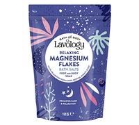 Lavology Flocons de magnésium - Tous les ingrédients naturels - Sels de bain apaisants et relaxants - 1kg