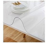 LAVOUP Nappe de table transparente en PVC de 2 mm, inodore, imperméable, pour la maison, la cuisine, 80 x 140 cm, 1CVK-S000-80-140