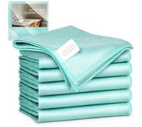 LAVSTEG Chiffon Magique Microfibre, 6X Serviette sans Trace Absorbant Polissage, Lingette Essuie Verre Vitre Lunette Miroir Vaisselle Cuisine Menage Voiture, Torchon Nettoyage Réutilisable Lavable