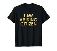Law Abiding Citizen Lettrage Jaune Vieilli T-Shirt