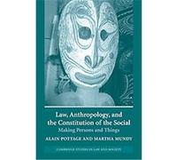 Law, Anthropology and the Constitution of the Social, Cambridge Studies in Law and Society