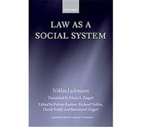 Law as a Social System, Oxford Socio-Legal Studies Niklas Luhmann (Auteur)