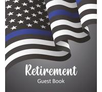 Law Enforcement Retirement Guest Book | Retirement Guest Sign-In Book for Police Officers, Sheriffs, State Troopers, Highway Patrol | Police Retirement Keepsake