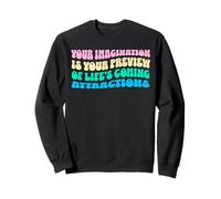 Law of Attraction Manifesting Spiritual Growth Retro Wavy Sweatshirt