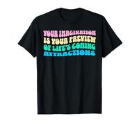 Law of Attraction Manifesting Spiritual Growth Retro Wavy T-Shirt