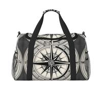 Law of the Compass Navigation 1 Print Everyday Use Travel Duffle Bag Large Capacity Travel Bag Stylish Functional Bag, noir, One Size