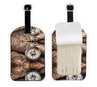 Law of The Compass Navigation - Étiquettes de bagage personnalisées en cuir, étiquettes d'identification de voyage imperméables avec housse de confidentialité pour valises, sacs, croisières.