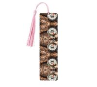 Law of The Compass Navigation - Marque-pages en bois imprimé avec pompon pour lecteurs et amateurs de livres - Cadeaux artistiques faits à la main pour enseignants, collègues, décoration de bureau.