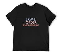 Law & Order SVU Print Unisex T-Shirts Men Tee Cotton Tops Black Shirt S