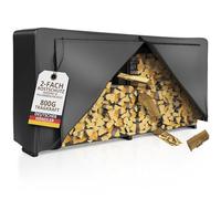 LAWA Living and Lifestyle Range-buches extérieure métal 223 x 25 x 115 cm avec 61cm housse de protection abri à bûches avec toit Étagère à bois de cheminée