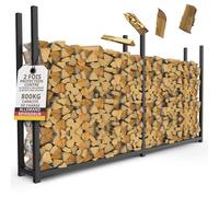 LAWA Range-bûches extérieure métal galvanisé Étroit 223x25x115cm
