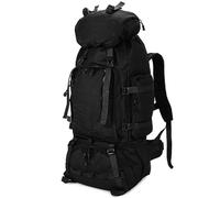 Lawaia Sac à dos de randonnée 90 l - Grande capacité - Étanche - Tactique - Sac à dos de survie pour homme et femme - Pour trekking, escalade, voyage, Noir , L