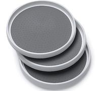 Lawei Lot de 3 platines tournantes Lazy Susan - Doublure antidérapante de 25,4 cm - Pour armoire, garde-manger, réfrigérateur, comptoir - Organiseur rotatif pour épices, condiments, pâtisserie