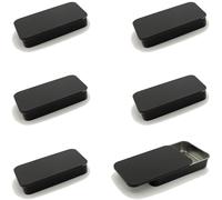 Lawen Creative Lot de 6 petits distributeurs de cotons-tiges portables en métal avec couvercle coulissant, cure-dents pour voyage