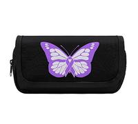 Lawenp Alzheimer'sAwareness Trousse à Crayons Double Zip Pen Bag Grande capacité Porte-Stylo Papeterie Sac pour Bureau à Domicile