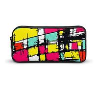 Lawenp Art Color Graffiti Crayon Stylo Cas Portable Grande Capacité Stylo Poche Papeterie Organisateur Maquillage Sac avec Zip