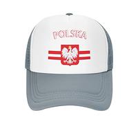 Lawenp Berretto Casual Con Bandiera Della Polonia e Aquila Bianca Polacca Cappello da Baseball traspirante per adulti in rete