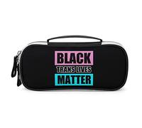 Lawenp Black Trans Lives Matter étui à Stylo à Crayons Sac à Stylo Portable avec Fermeture éclair Sac de Maquillage de Voyage organisateurs de Papeterie pour Le Bureau à Domicile