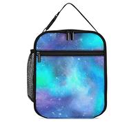 Lawenp Boîte à lunch isolée Galactic Space Print Petit sac à lunch Bleu Thermique Réutilisable Travail Déjeuner Refroidisseur pour Hommes Femmes Bureau