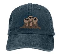 Lawenp Casquette de Baseball Cute Sea Otters Denim Hats Chapeaux de Camionneur réglables Dad Cap