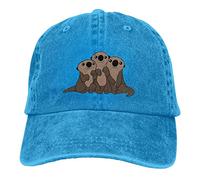 Lawenp Casquette de Baseball Cute Sea Otters Denim Hats Chapeaux de Camionneur réglables Dad Cap