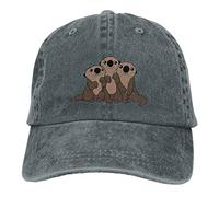 Lawenp Casquette de Baseball Cute Sea Otters Denim Hats Chapeaux de Camionneur réglables Dad Cap