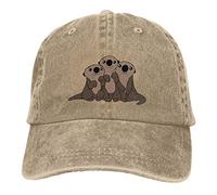 Lawenp Casquette de Baseball Cute Sea Otters Denim Hats Chapeaux de Camionneur réglables Dad Cap