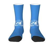 Lawenp Chaussettes mi-mollet à motif drapeau des Nations Unies pour femmes et hommes