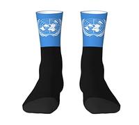 Lawenp Chaussettes mi-mollet à motif drapeau des Nations Unies pour femmes et hommes