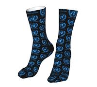 Lawenp Chaussettes mi-mollet avec emblème des Nations Unies pour femmes et hommes, 40 cm