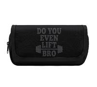Lawenp Do You Even Lift Bro Trousse à Crayons Sac à Stylo à Double Fermeture éclair Grande capacité Porte-Stylo Sac de Papeterie pour Le Bureau à Domicile