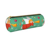 Lawenp Étui à Crayons cylindrique en Cuir Motif de Dessin animé Pochette à Crayons étui à Crayons Portable pour collège