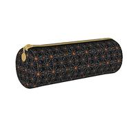 Lawenp Étui à Crayons cylindrique en Cuir Motif Toile d'araignée d'halloween Sac de Rangement pour Crayons Durable Pochette à Crayons Fournitures Scolaires