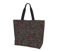 Lawenp Grand sac fourre-tout programmeur code de programmation grand sac d'épicerie pour le shopping travail plage