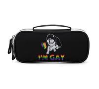 Lawenp I Am Gay Pride Drapeau LGBT Husky de Sibérie Trousse Portable Sac fourre-Tout Sac de Maquillage Sac à Main Sac à Main