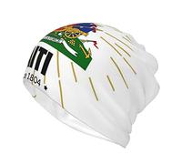 Lawenp Mignon Haïti Drapeau Multifonction Beanie Chapeau Slouchy Mode Écharpe Stretch Haïtien Crâne Cap pour Hommes Femmes Adultes