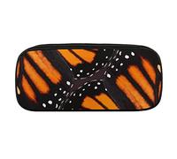 Lawenp Pochettes à Crayons Ailes de Papillon monarque Orange, étui à stylos en Cuir PU, Sac de Rangement cosmétique Portable