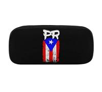 Lawenp Porto Rico PR Drapeau Pochettes à Crayons Étui à Stylo en Cuir PU Sac de Rangement Cosmétique Portable