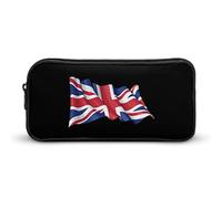 Lawenp Royaume-Uni Drapeau Crayon Stylo Cas Portable Grande Capacité Stylo Poche Papeterie Organisateur Trousse De Maquillage avec Fermeture Éclair