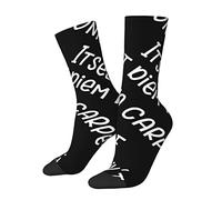Lawenp The Diem Aint Gonna Carpe Itself Chaussettes, Chaussettes fantaisie amusantes pour homme, femme, adolescent