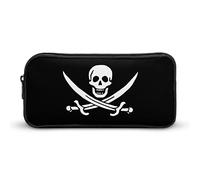 Lawenp Trousse à Crayons avec Drapeau de Pirate Jack Rackham, Jolie Pochette à stylos, Sac à cosmétiques, boîte à Crayons, Organisateur pour Voyage et Bureau