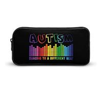 Lawenp Trousse à Crayons de Sensibilisation à l'Autisme, Jolie Pochette à stylos, Sac à cosmétiques, boîte à Crayons, Organisateur pour Voyage et Bureau