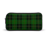 Lawenp Vert Écossais Tartan Plaid Crayon Stylo Cas Portable Grande Capacité Stylo Poche Papeterie Organisateur Maquillage Sac avec Zip